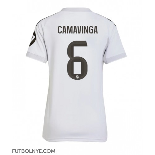 Camiseta Real Madrid Eduardo Camavinga #6 Primera Equipación para mujer 2025-26 manga corta